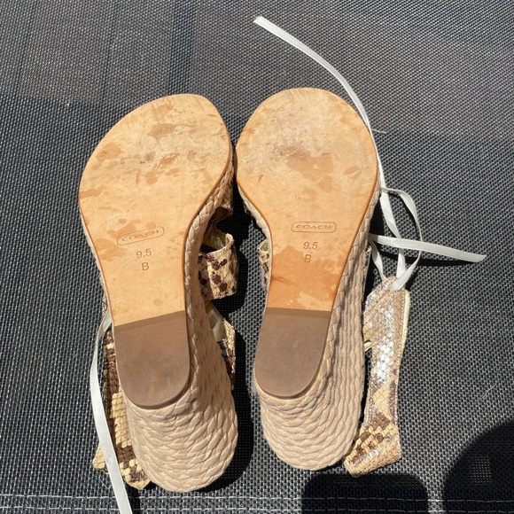Coach snakeskin espadrilles. Never worn. - Picture 3 of 3
